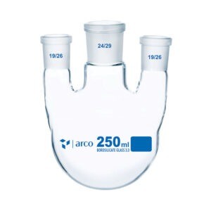Ballon d'ébullition à fond rond, à trois cols, parallèle, 250 ml